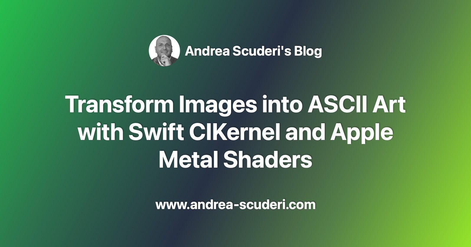 Transform Images into ASCII Art with Swift CIKernel and Apple Metal ...